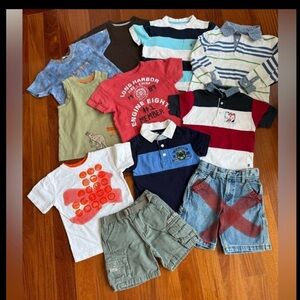 9 👕 🩳 3T Boys Lot Tees Shirts Top Polo Shorts Gap Gymboree Disney